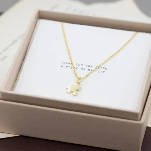 Discount Faith Guldhalsband liten pusselbit