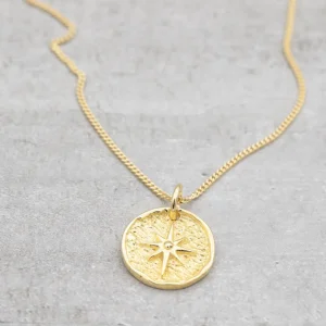 New Faith Guldhalsband lycko coin stjärna