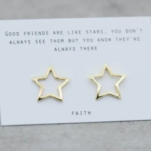 Discount Faith Guldörhängen stjärna kontur