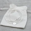 Fashion Faith Silverarmband elastiskt med kuber