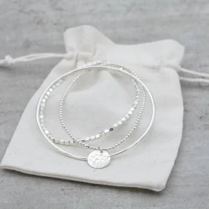Fashion Faith Silverarmband elastiskt med kuber