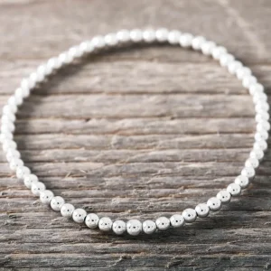 Best Faith Silverarmband elastiskt med 3mm kulor