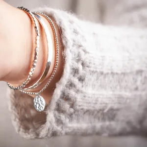 Fashion Faith Silverarmband elastiskt med kuber