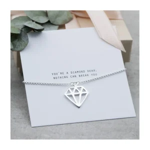Online Faith Silverarmband hängande diamant