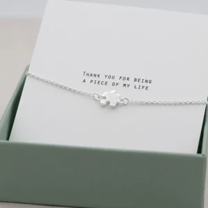 Outlet Faith Silverarmband liten pusselbit