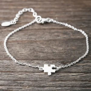 Outlet Faith Silverarmband liten pusselbit