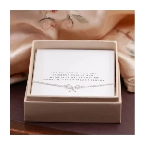 Outlet Faith Silverarmband liten rosett
