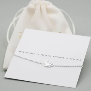 Discount Faith Silverarmband Lotusblomma