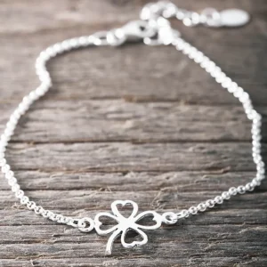 New Faith Silverarmband lyckoklöver kontur