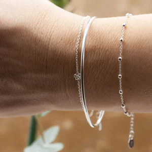 Clearance Faith Silverarmband miniblomma