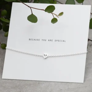 Outlet Faith Silverarmband minihjärta