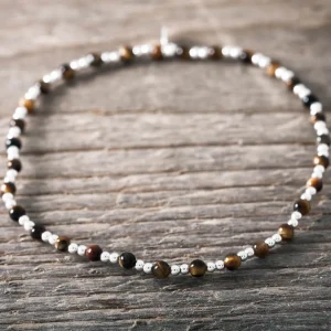 Sale Faith Silverarmband tigeröga - unisex
