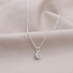 Best Faith Silverhalsband c/z sten