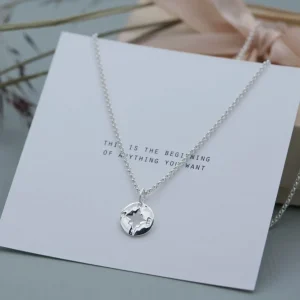 Clearance Faith Silverhalsband kompass