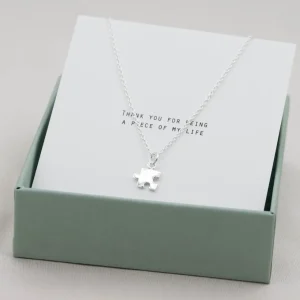 Fashion Faith Silverhalsband liten pusselbit