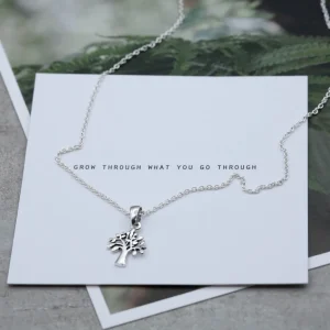 Outlet Faith Silverhalsband Livets träd