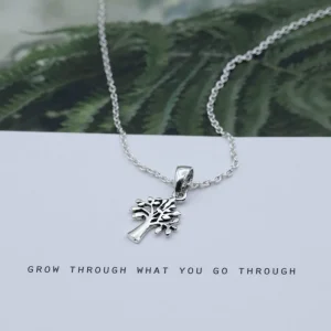 Outlet Faith Silverhalsband Livets träd