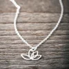 Best Faith Silverhalsband Lotusblomma