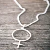 Discount Faith Silverhalsband stort kvinnotecken