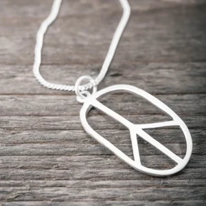 Fashion Faith Silverhalsband stort peace