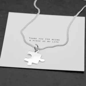Outlet Faith Silverhalsband -unisex pusselbit