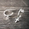 Best Faith Silverhoops med kors