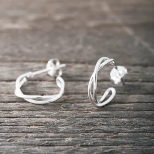 Sale Faith Silverhoops tvinnade 15mm