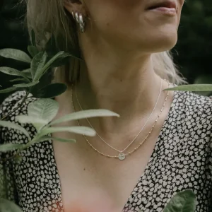 New Faith Silverkedja tunn länk med kulor