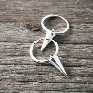 Sale Faith Silverörhängen creoler m hängande spike