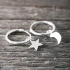Discount Faith Silverörhängen creoler med stjärna/måne