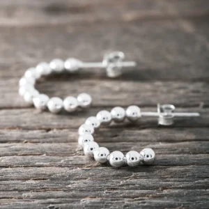 Discount Faith Silverörhängen Creoler med 3mm kulor