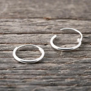 Online Faith Silverörhängen creoler 12mm
