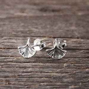 Hot Faith Silverörhängen Ginkgoblad