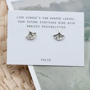 Hot Faith Silverörhängen Ginkgoblad