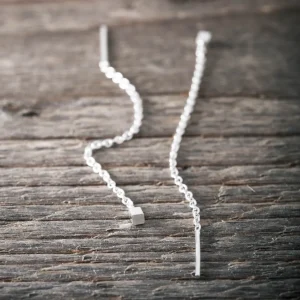 Clearance Faith Silverörhängen kedja med minikub