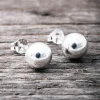 Online Faith Silverörhängen kulor 10mm