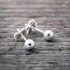 Fashion Faith Silverörhängen kulor 4mm