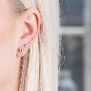 Fashion Faith Silverörhängen kulor 4mm
