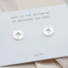 Fashion Faith Silverörhängen liten kompass