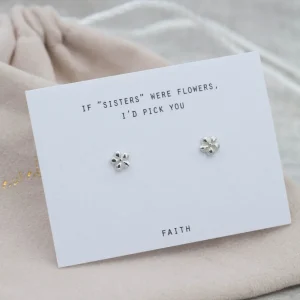 Outlet Faith Silverörhängen miniblomma