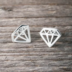 New Faith Silverörhängen stor diamant