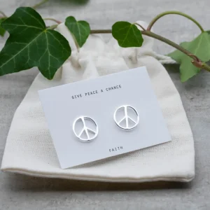 Fashion Faith Silverörhängen stor Peace