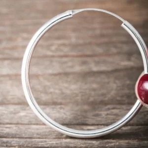 Clearance Faith Silverörhängen Stora creoler 3mm