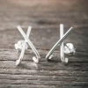 Best Faith Silverörhängen stort kryss