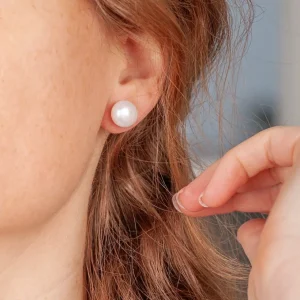 Online Faith Silverörhängen sötvattenpärla 12mm