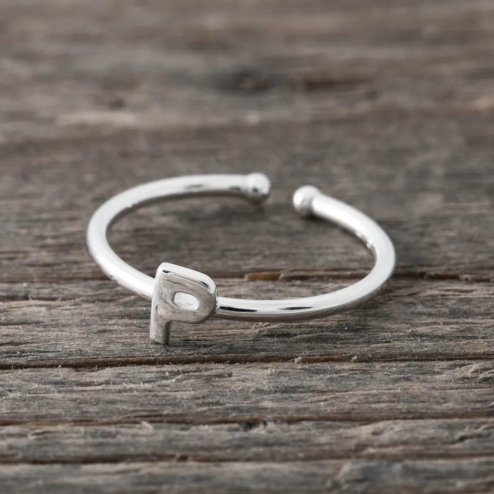 silverring_bokstav_p_0.webp Discount Faith Silverring bokstav P