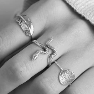 Fashion Faith Silverring hamrad platta