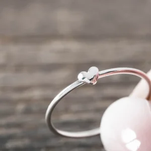 Best Faith Silverring litet bulligt hjärta