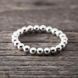 Discount Faith Silverring 3mm rörliga kulor runtom