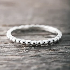 New Faith Silverring små pluppar